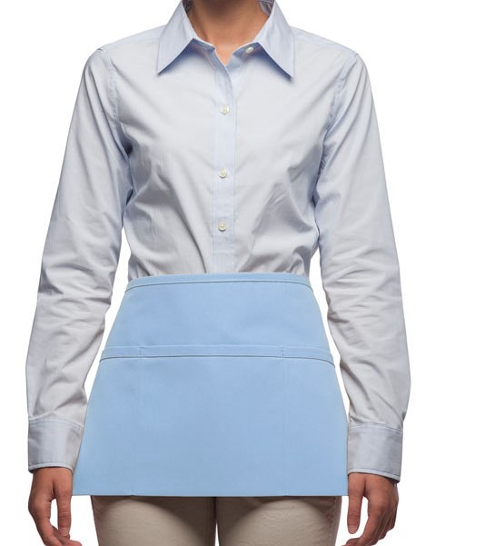 Light Blue Short Waist Aprons